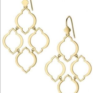 Stella & Dot Gold Arabesque Chandelier Earrings
